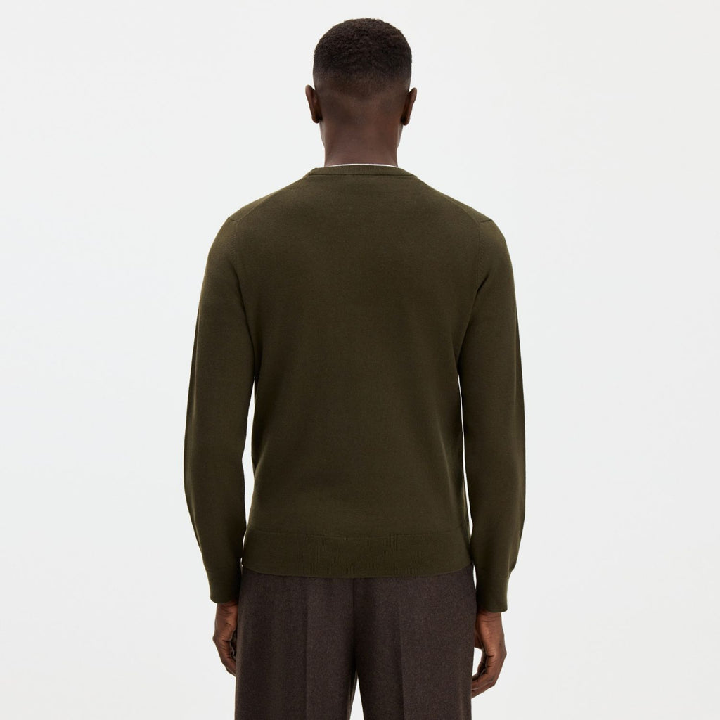 Filippa K Cotton Merino Sweater Donker Groen