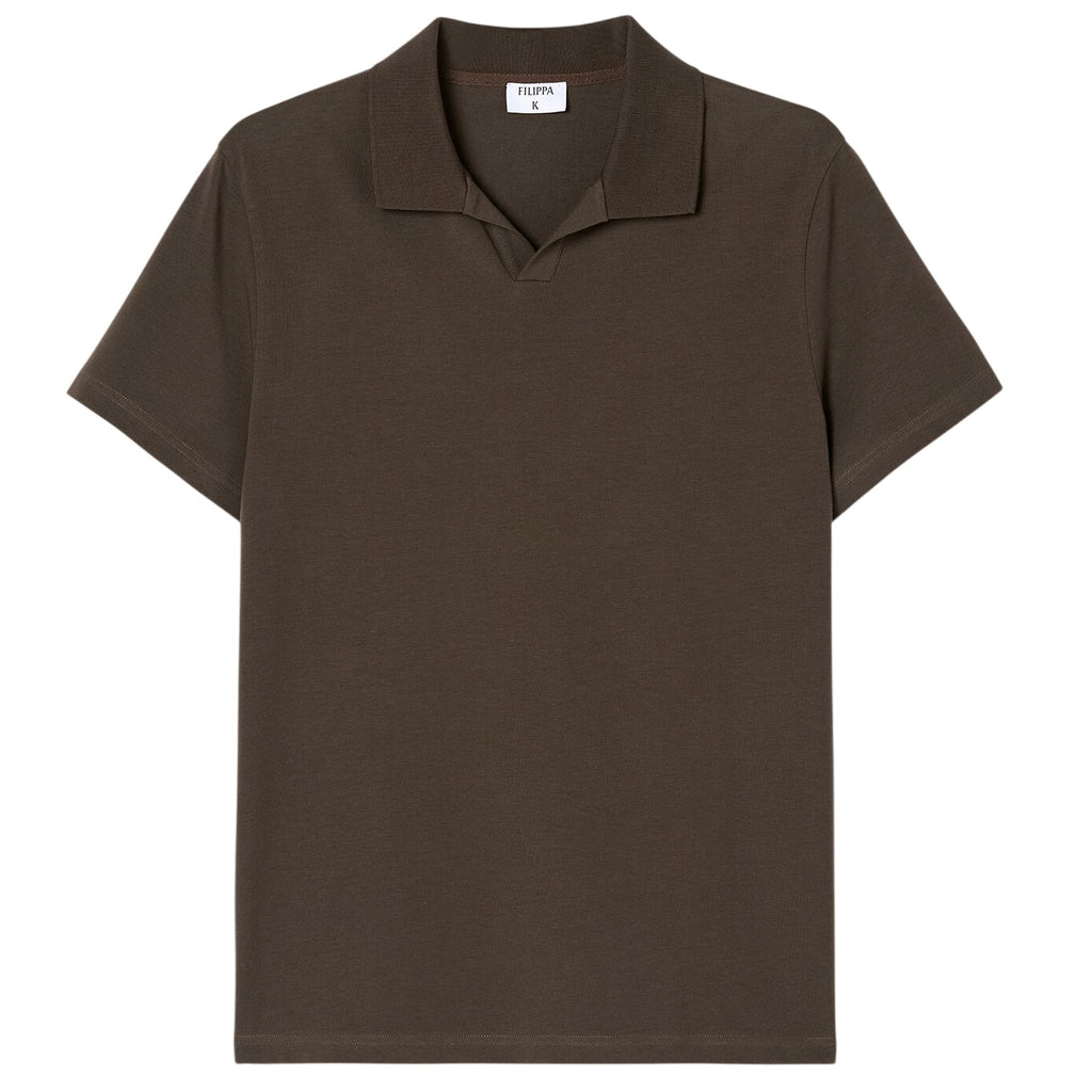 Filippa K Stretch Cotton Polo Bruin