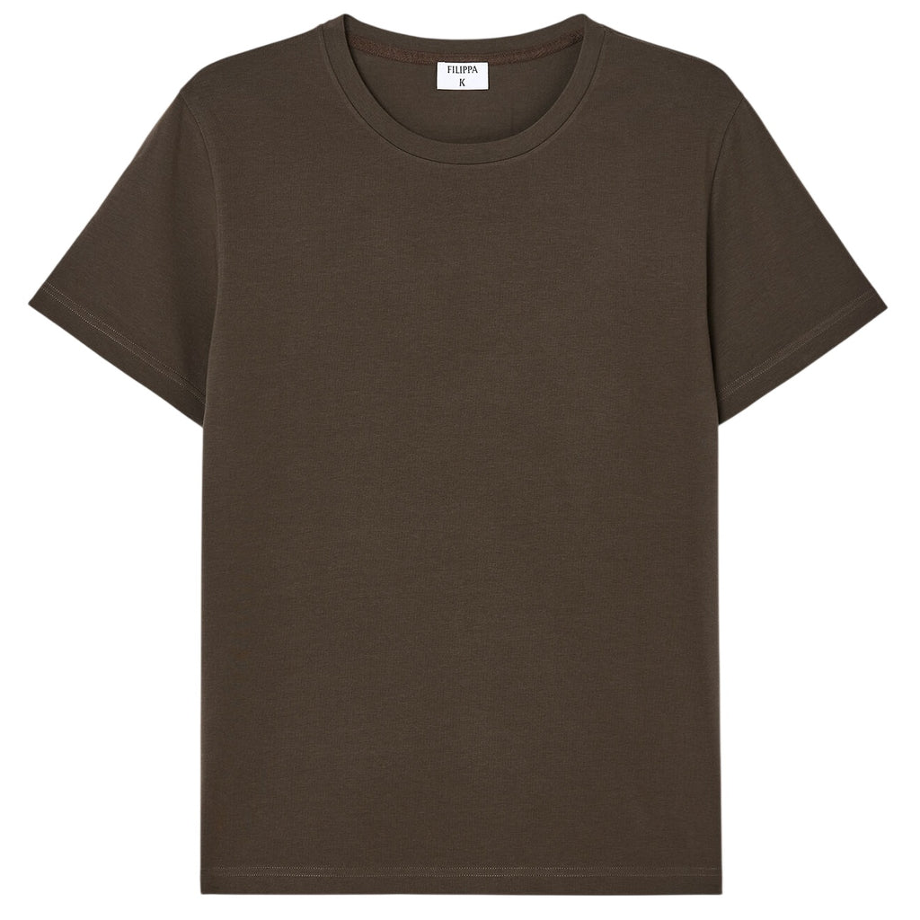 Filippa K Stretch Cotton T-shirt Bruin