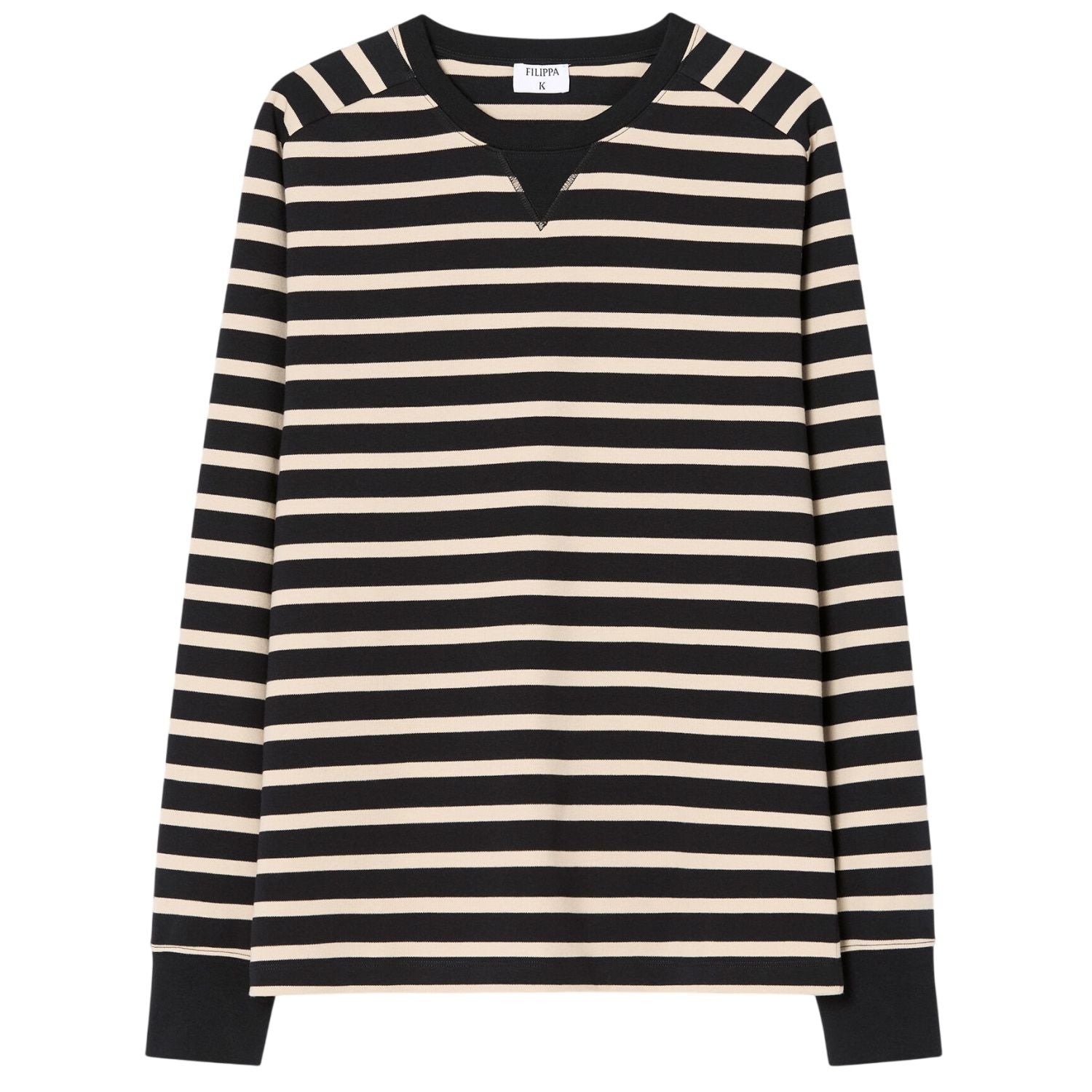 Filippa K Hammer Sleeve Sweater Beige/Zwart