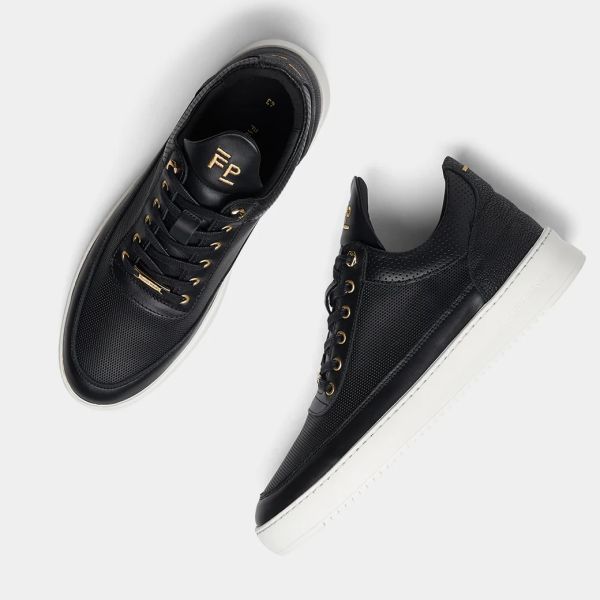Filling Pieces Low Top Aten Sneaker Zwart