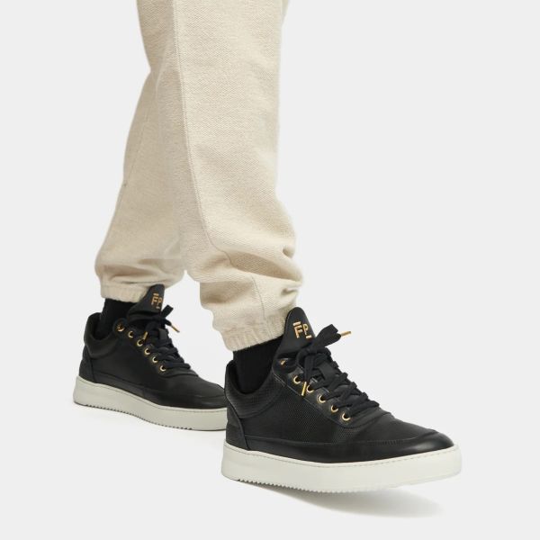 Filling Pieces Low Top Aten Sneaker Zwart