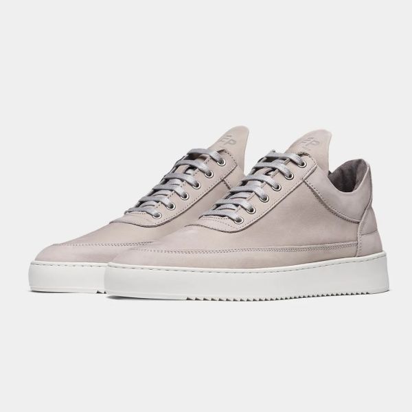 Filling Pieces Low Top Ripple Nubuck Sneaker Licht Grijs