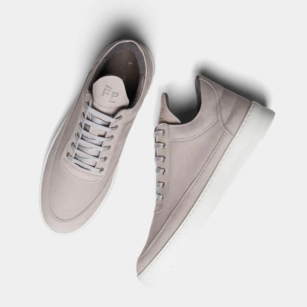 Filling Pieces Low Top Ripple Nubuck Sneaker Licht Grijs