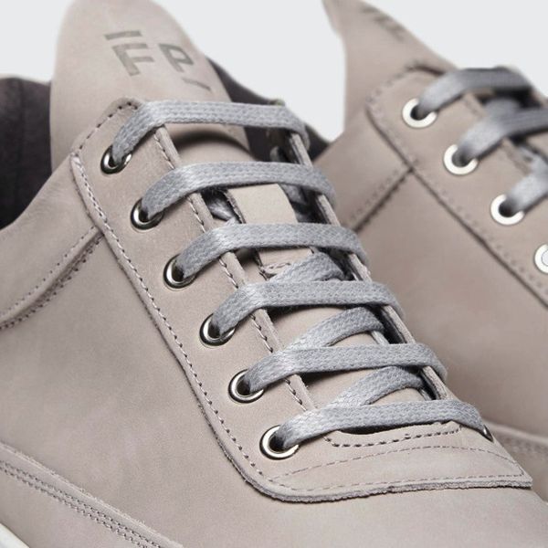 Filling Pieces Low Top Ripple Nubuck Sneaker Licht Grijs