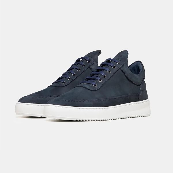 Filling Pieces Low Top Ripple Nubuck Sneaker Navy
