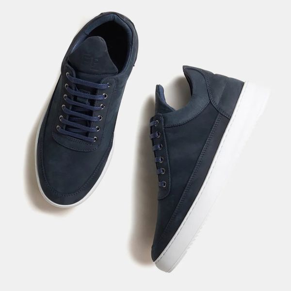 Filling Pieces Low Top Ripple Nubuck Sneaker Navy