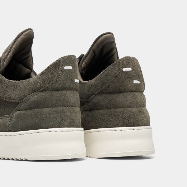 Filling Pieces Low Top Suede Sneaker Donker Groen
