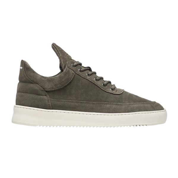 Filling Pieces Low Top Suede Sneaker Donker Groen