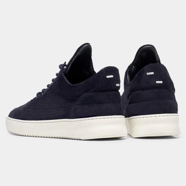Filling Pieces Low Top Suede Sneaker Navy