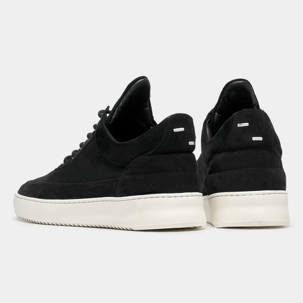 Filling Pieces Low Top Suede Sneaker Zwart