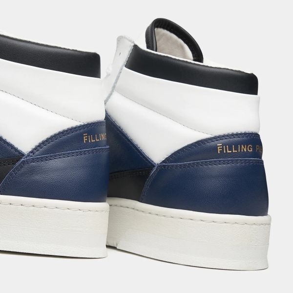 Filling Pieces Mid Ace Skyline Sneaker Wit/Navy