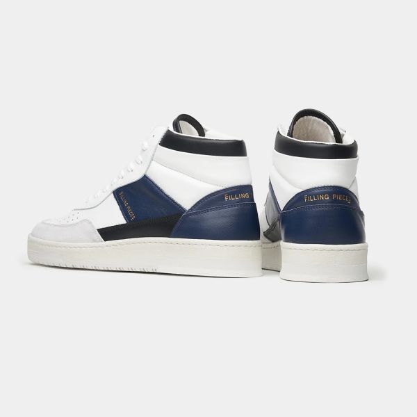 Filling Pieces Mid Ace Skyline Sneaker Wit/Navy