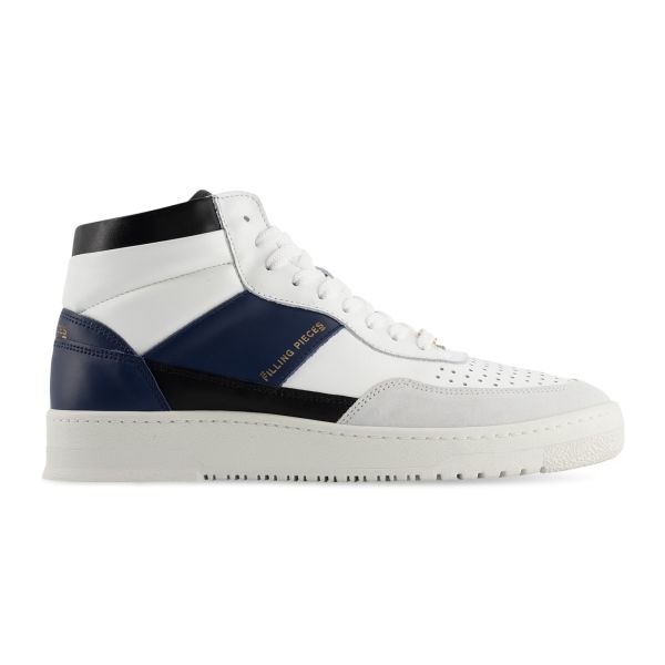 Filling Pieces Mid Ace Skyline Sneaker Wit/Navy