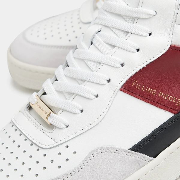 Filling Pieces Mid Ace Skyline Sneaker Wit/Rood