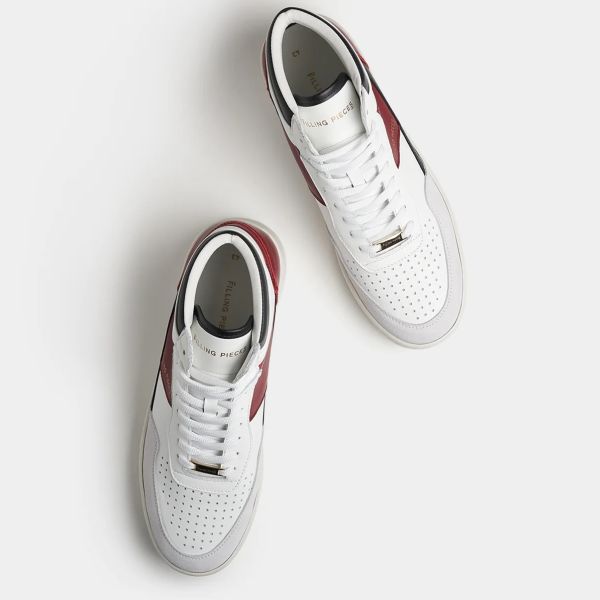 Filling Pieces Mid Ace Skyline Sneaker Wit/Rood