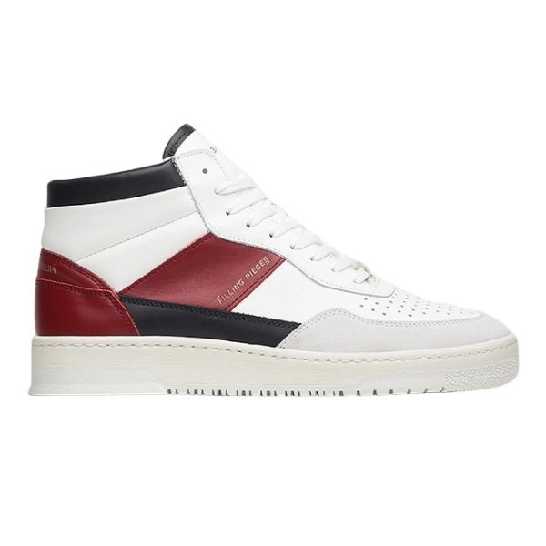 Filling Pieces Mid Ace Skyline Sneaker Wit/Rood
