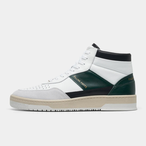 Filling Pieces Mid Ace Spin Sneaker Wit/Groen