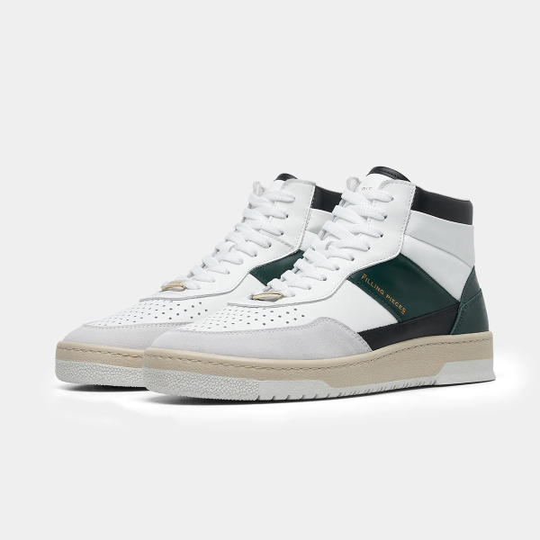Filling Pieces Mid Ace Spin Sneaker Wit/Groen