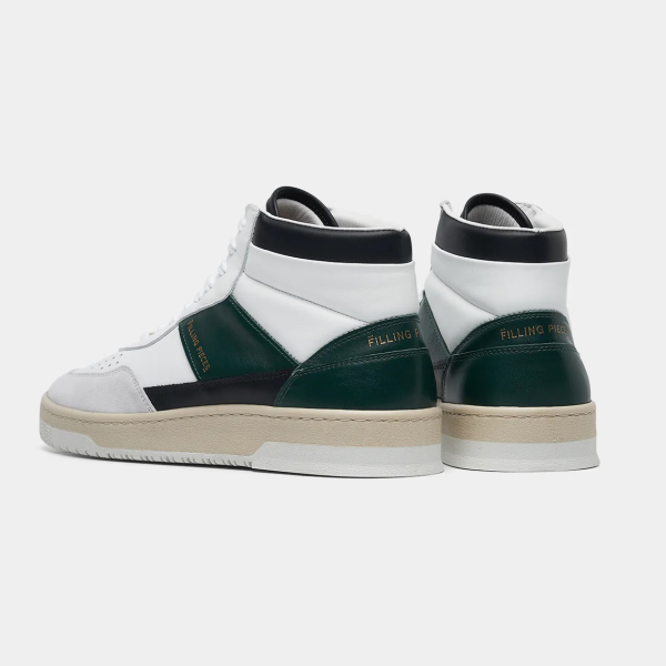 Filling Pieces Mid Ace Spin Sneaker Wit/Groen