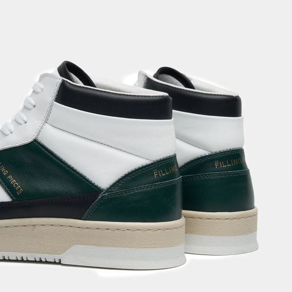 Filling Pieces Mid Ace Spin Sneaker Wit/Groen
