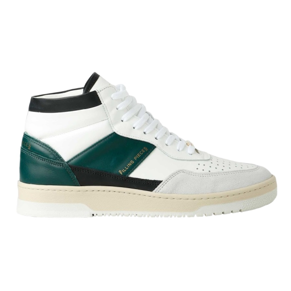Filling Pieces Mid Ace Spin Sneaker Wit/Groen