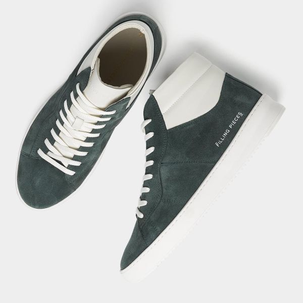 Filling Pieces Mid Court Mix Sneaker Groen