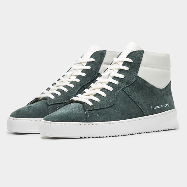Filling Pieces Mid Court Mix Sneaker Groen
