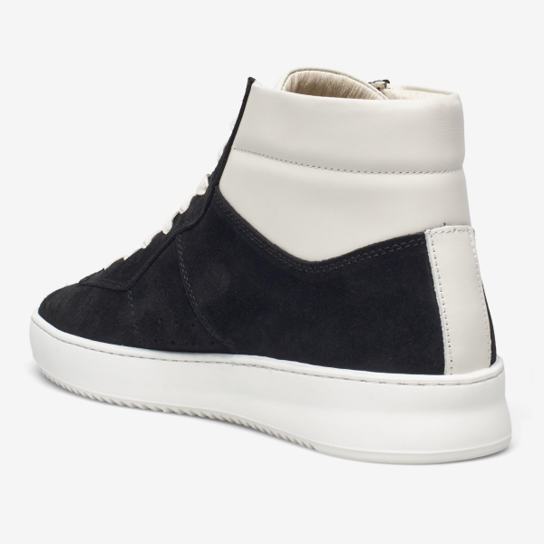 Filling Pieces Mid Court Suede Sneaker Zwart