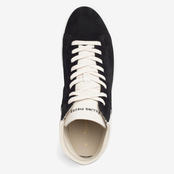 Filling Pieces Mid Court Suede Sneaker Zwart