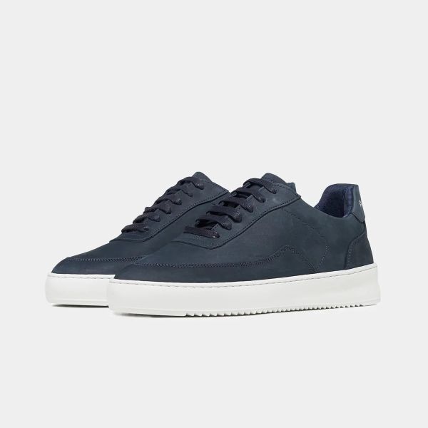 Filling Pieces Mondo 2.0 Ripple Nubuck Sneaker Navy