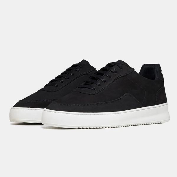 Filling Pieces Mondo 2.0 Ripple Nubuck Sneaker Zwart