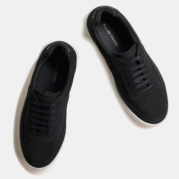 Filling Pieces Mondo 2.0 Ripple Nubuck Sneaker Zwart