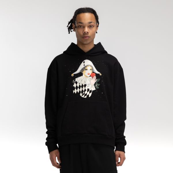Flâneur Arlequin Hoodie Zwart