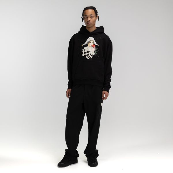 Flâneur Arlequin Hoodie Zwart