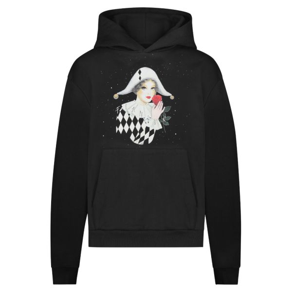 Flâneur Arlequin Hoodie Zwart