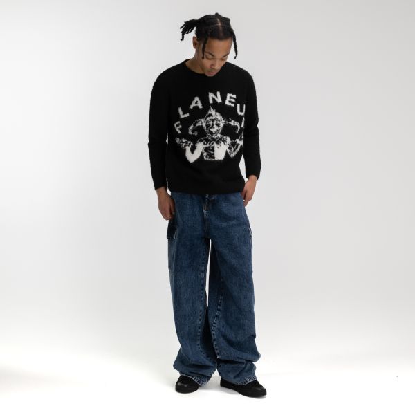 Flâneur Arlequin Knit Sweater Zwart
