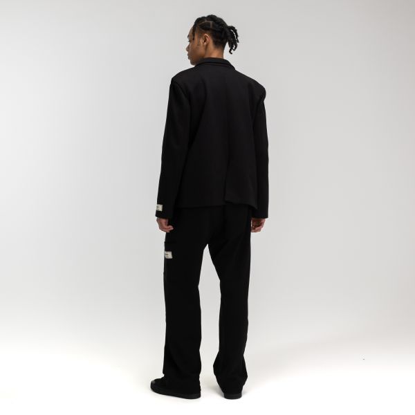 Flâneur Atelier Tailored Terry Cotton Broek Zwart