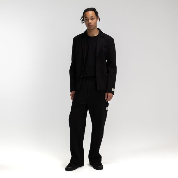 Flâneur Atelier Tailored Terry Cotton Broek Zwart