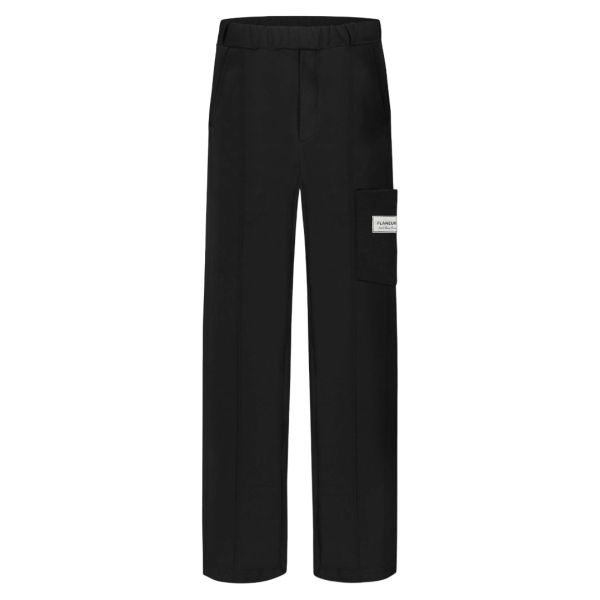 Flâneur Atelier Tailored Terry Cotton Broek Zwart