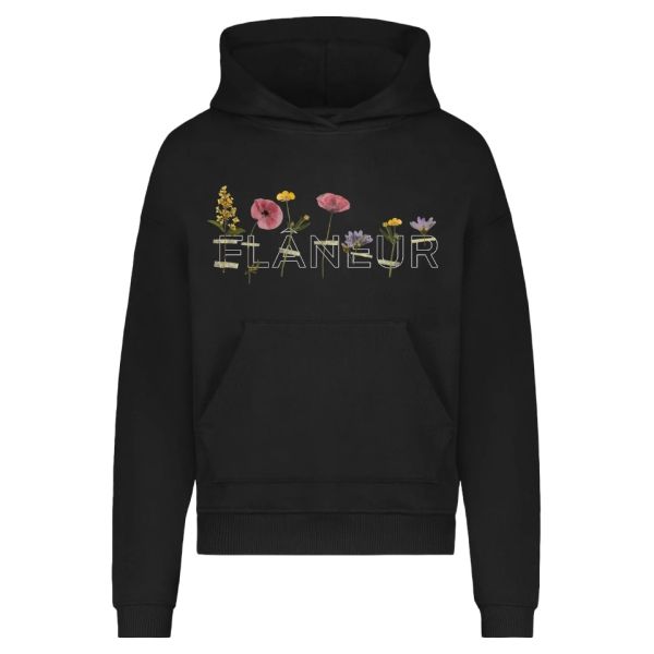 Flâneur Botanical Hoodie Zwart