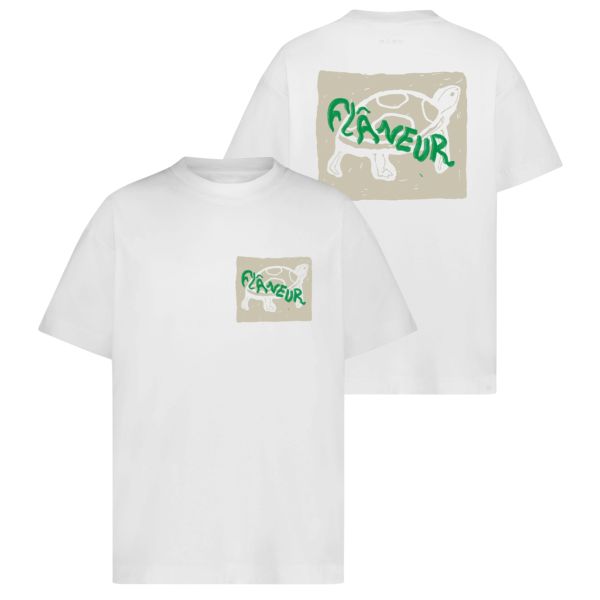 Flâneur Chalk Turtle T-shirt Wit