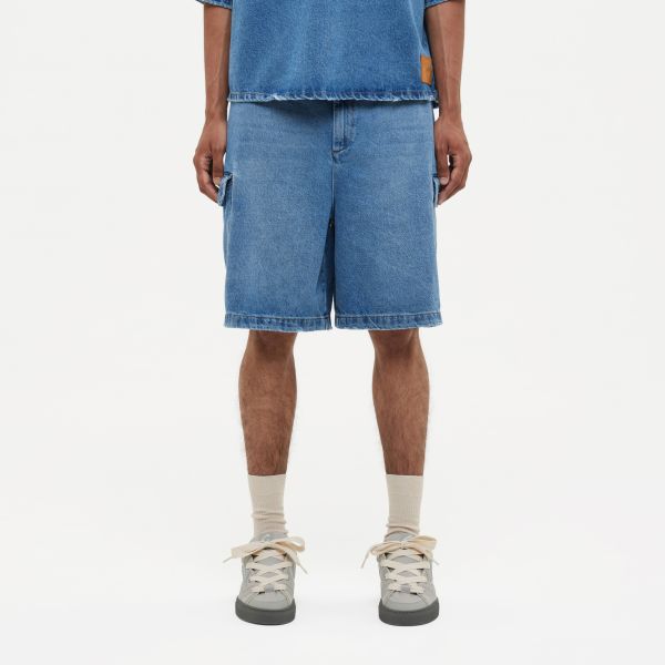 Flâneur Denim Cargo Korte Broek Blauw