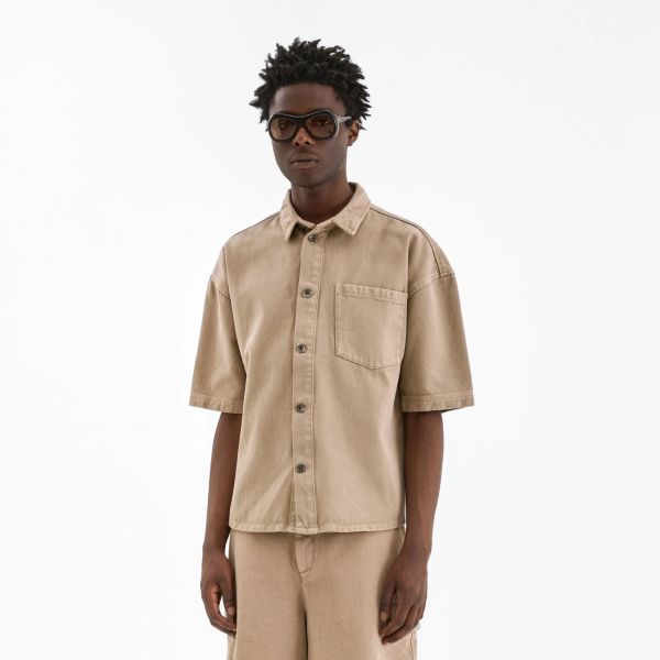 Flâneur Denim Overhemd Beige