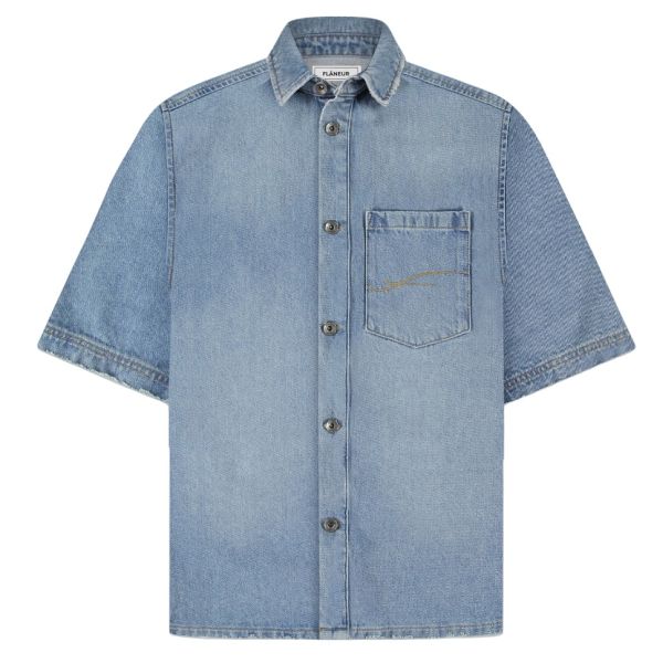 Flâneur Denim Overhemd Blauw