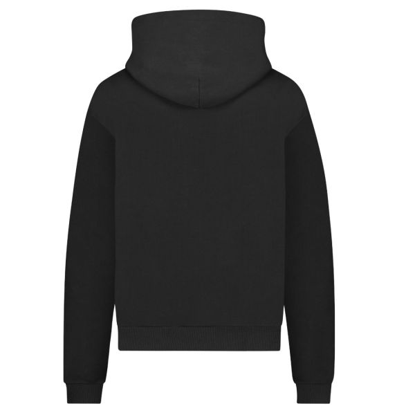 Flâneur Embossed Hoodie Zwart