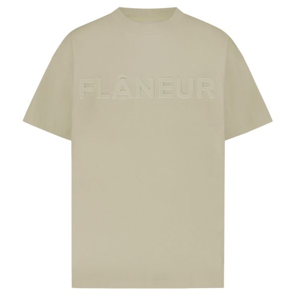 Flâneur Embossed T-shirt Beige