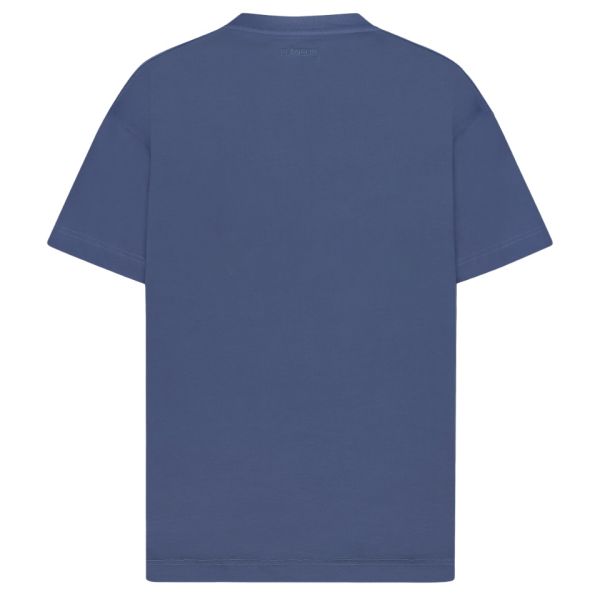 Flâneur Embossed T-shirt Donker Blauw