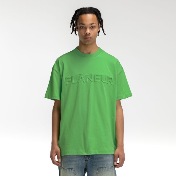 Flâneur Embossed T-shirt Groen