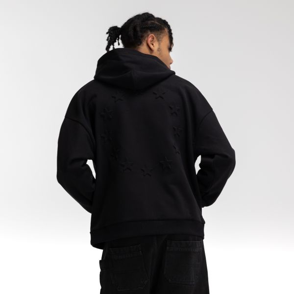 Flâneur Embossed Zip-Up Vest Zwart